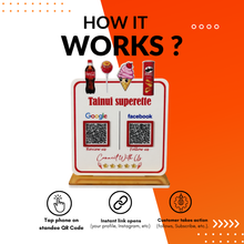 2 QR NFC Enabled Ice Cream and Bottle Cut Out Standee For Cafe Restaurant Hotel