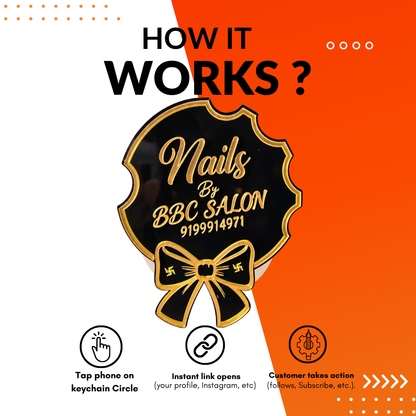 Logo Cut Out Standee Without QR For Salon