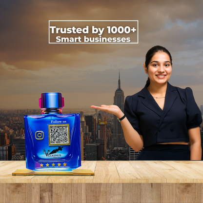 1 QR Perfume Bottle Shape Standee