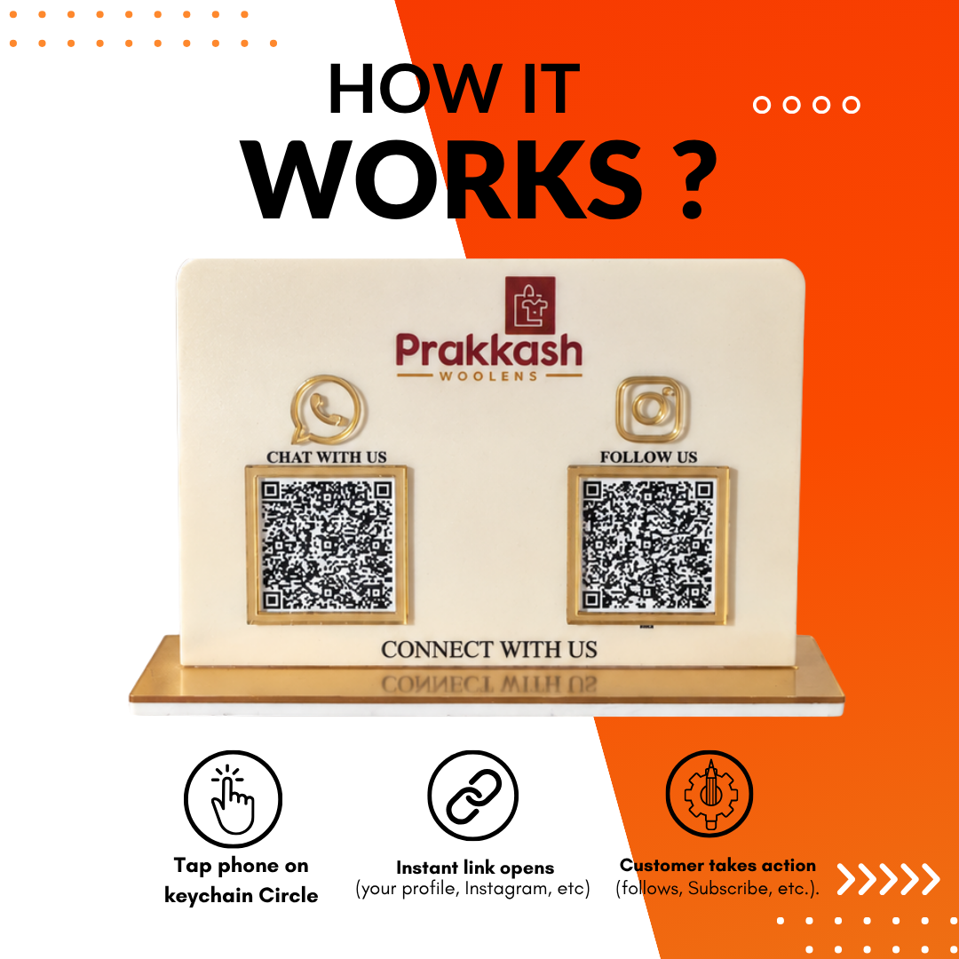 2 QR NFC Enabled Horizontal Standee