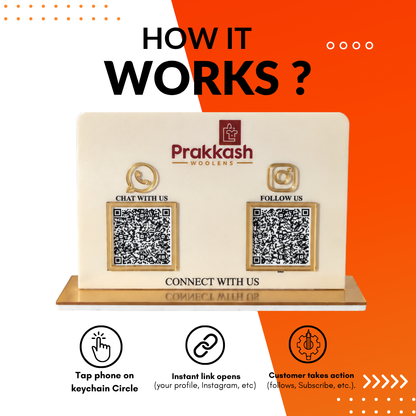 2 QR NFC Enabled Horizontal Standee