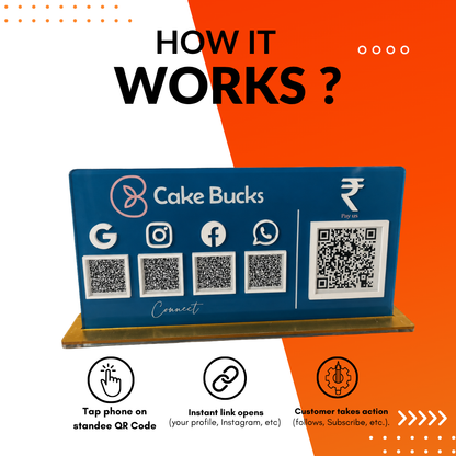 5 QR NFC Enabled Horizontal For Cake Shop and Bakery
