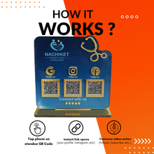 3 QR NFC Enabled Stethoscope Printed Standee For Child Clinic Hospital Medical