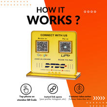 2 QR NFC Enabled Standee for Shops Cafes Clinics & Offices