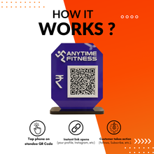 1 QR NFC Enabled Standee for Gym & Fitness Studio