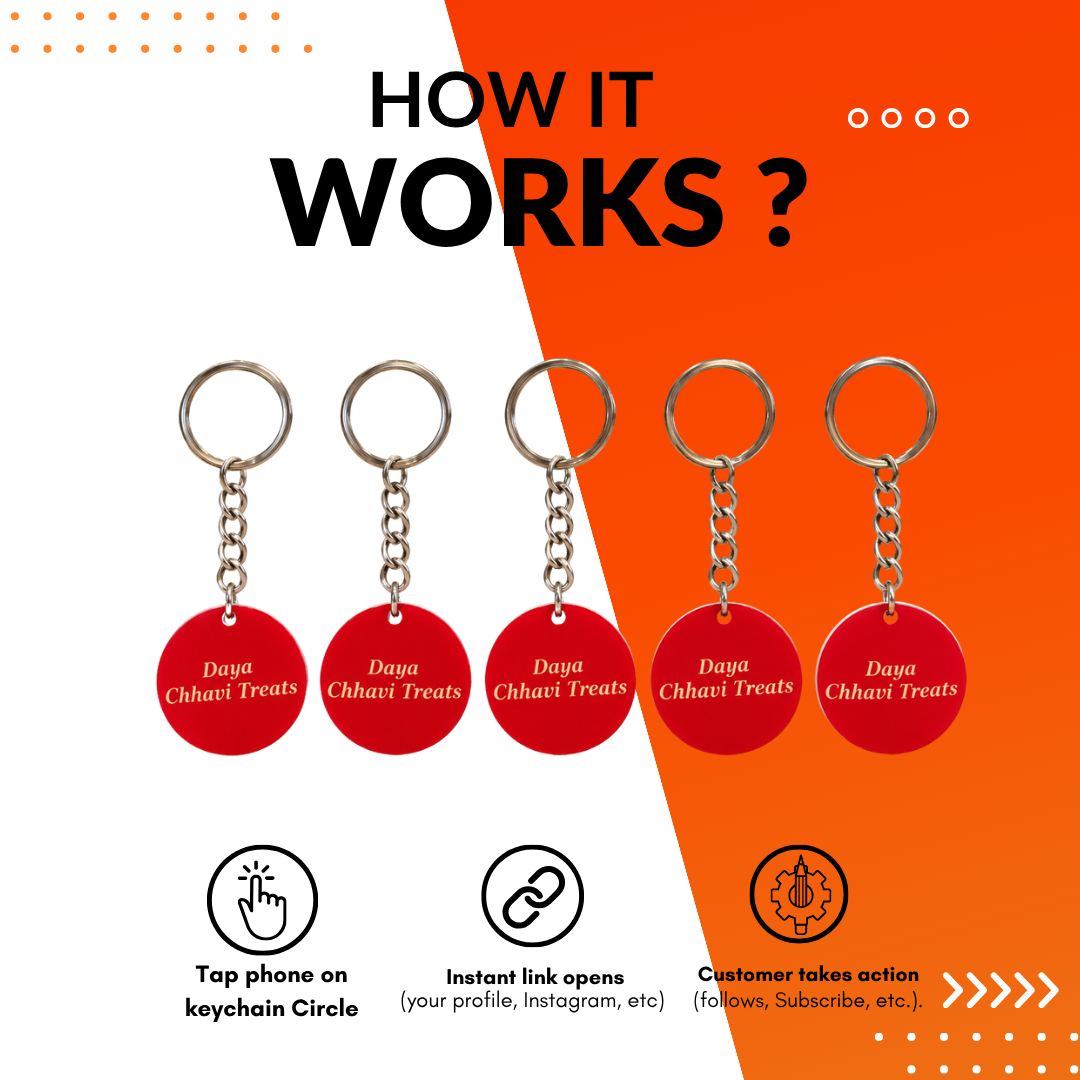 5 Customizable Keychain with logo printed