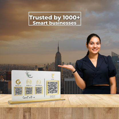 4 QR Payment  Frosted Standee