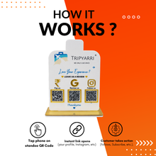 3 QR NFC Enabled White Colour Standee For Tour and Travel