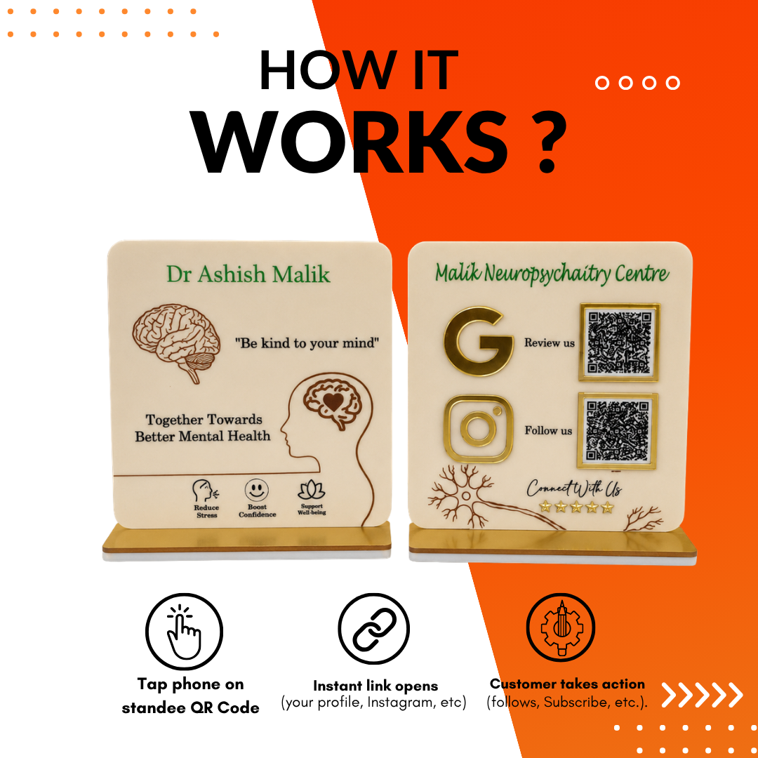 2 QR NFC Enabled Bundle With Instructions For Neuropsychiatry Clinic And Hospital