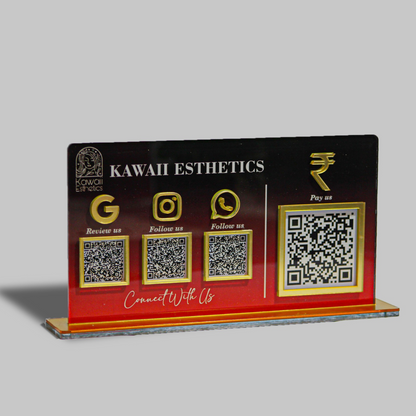 4 QR Digital Horizontal NFC Standee
