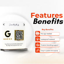 1 QR NFC Enabled White Colour Standee for Dental Clinic