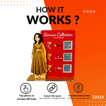 3 QR NFC Enabled Girl Cut Out Standee