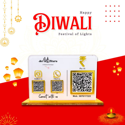 2-in-1 QR Horizontal Standee with Payment QR