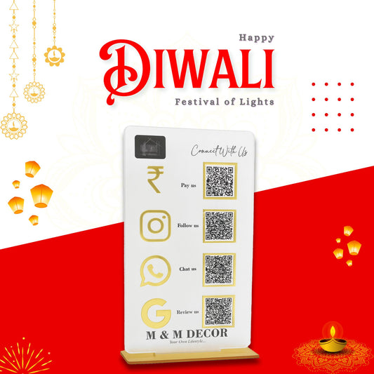 4 QR Digital Vertical Standee