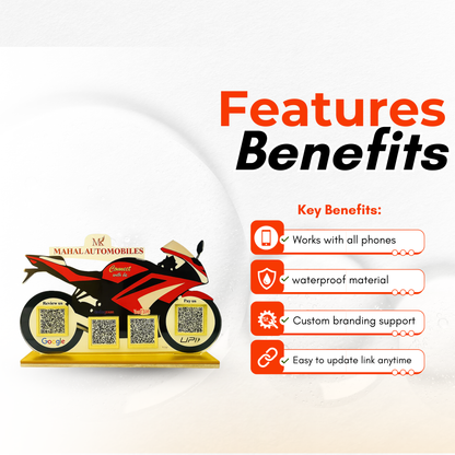 4 QR  Bike shape Standee