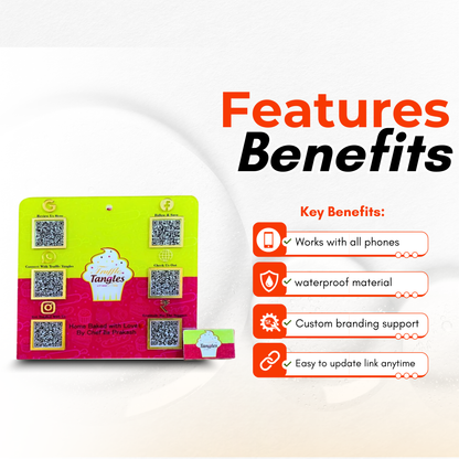 6 Qr Digital Standee With Business card