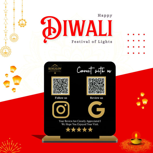 2 QR Black Colour Standee