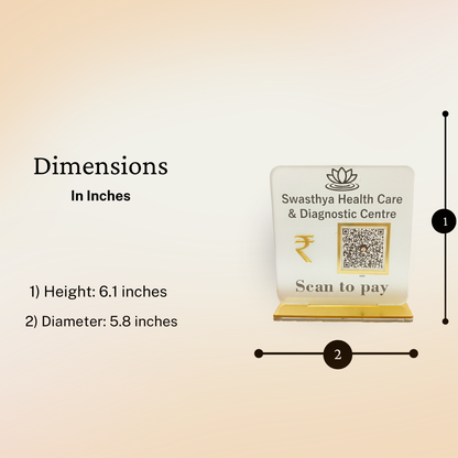 1 QR Frosted Payment Standee