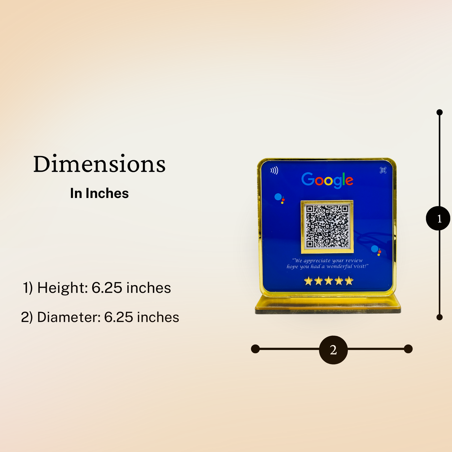 1 QR Google Review Standee
