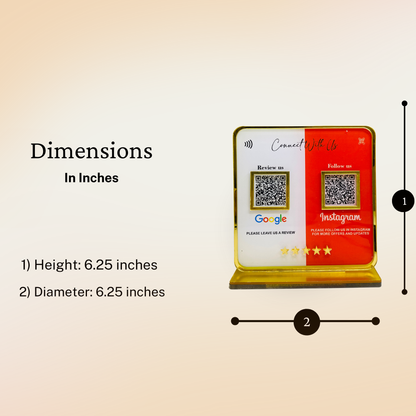 2 QR Golden Border standee