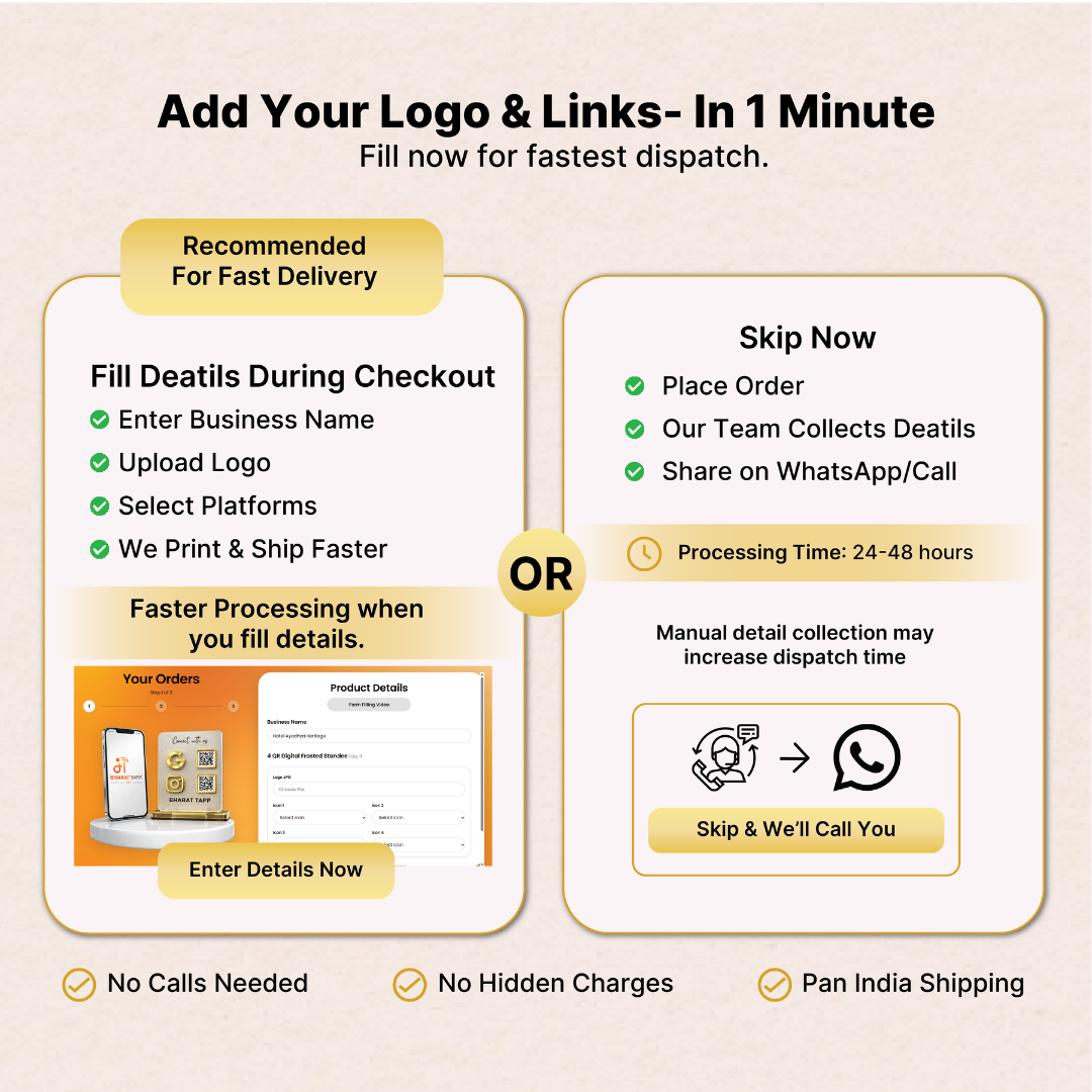 1 QR NFC Enabled Tooth Cut-Out Custom Shape Standee | Dental Clinic Counter for Dental Clinic