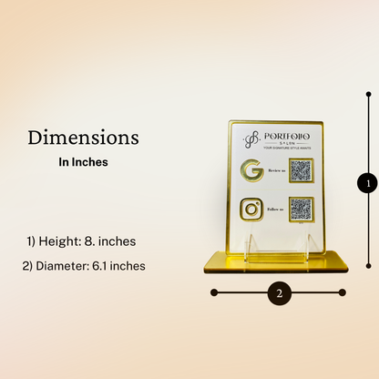 2 QR Golden Border Standee