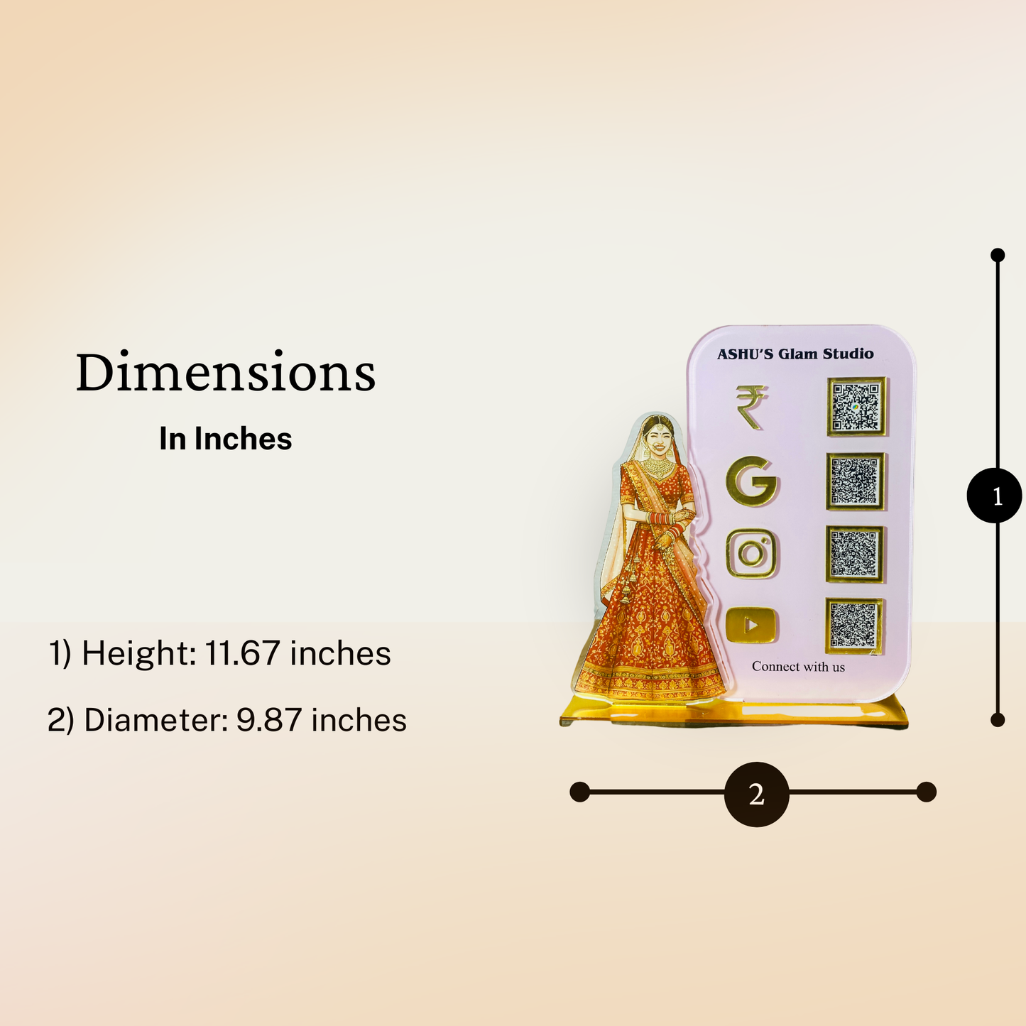 4 QR Bridal Shape Standee