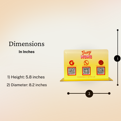 3 QR Standee With Customised Icons