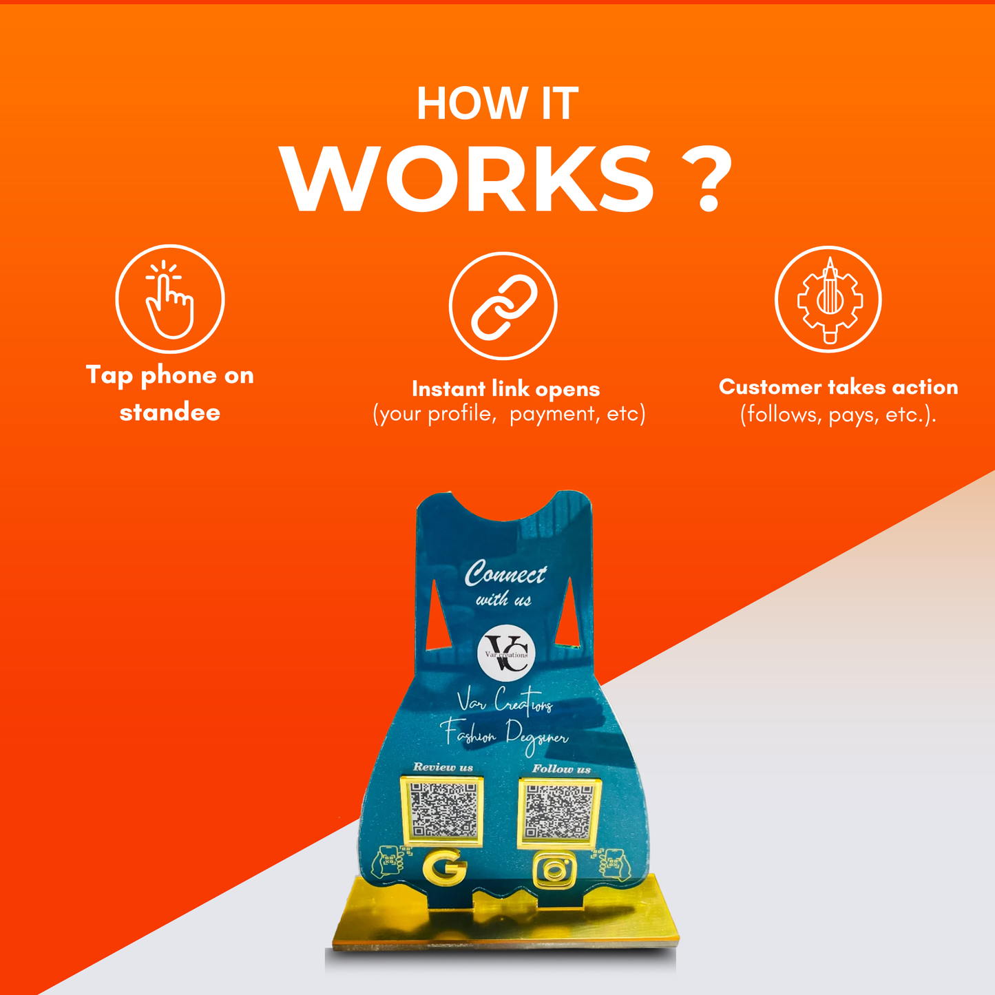 Dress- Shaped Qr Acrylic Standee