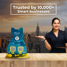 2 QR NFC Enabled Dress-Shaped QR Acrylic Standee