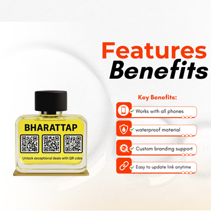 Perfume Bottle Shaped QR Standee