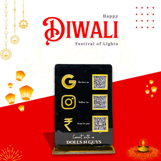3 QR BlacK Colour Stand