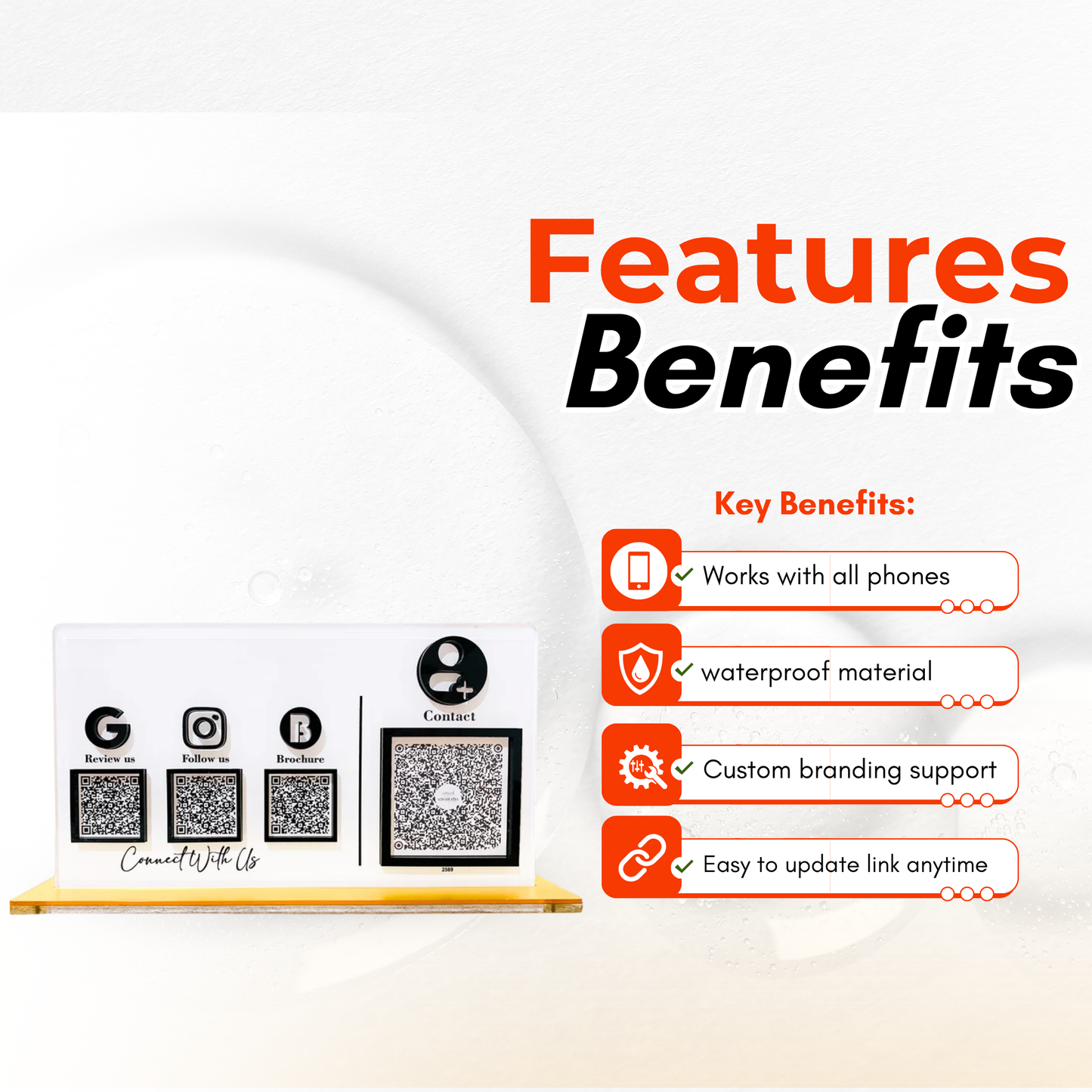 4 QR Horizontal Blue Colour QR Standee with Payment QR