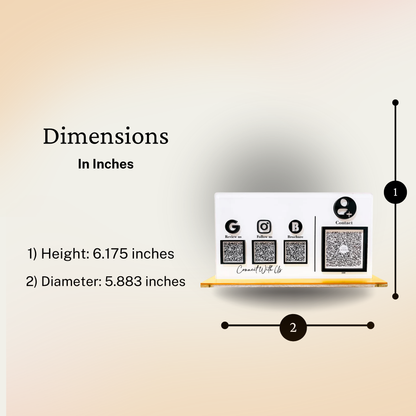 4 QR Horizontal Blue Colour QR Standee with Payment QR