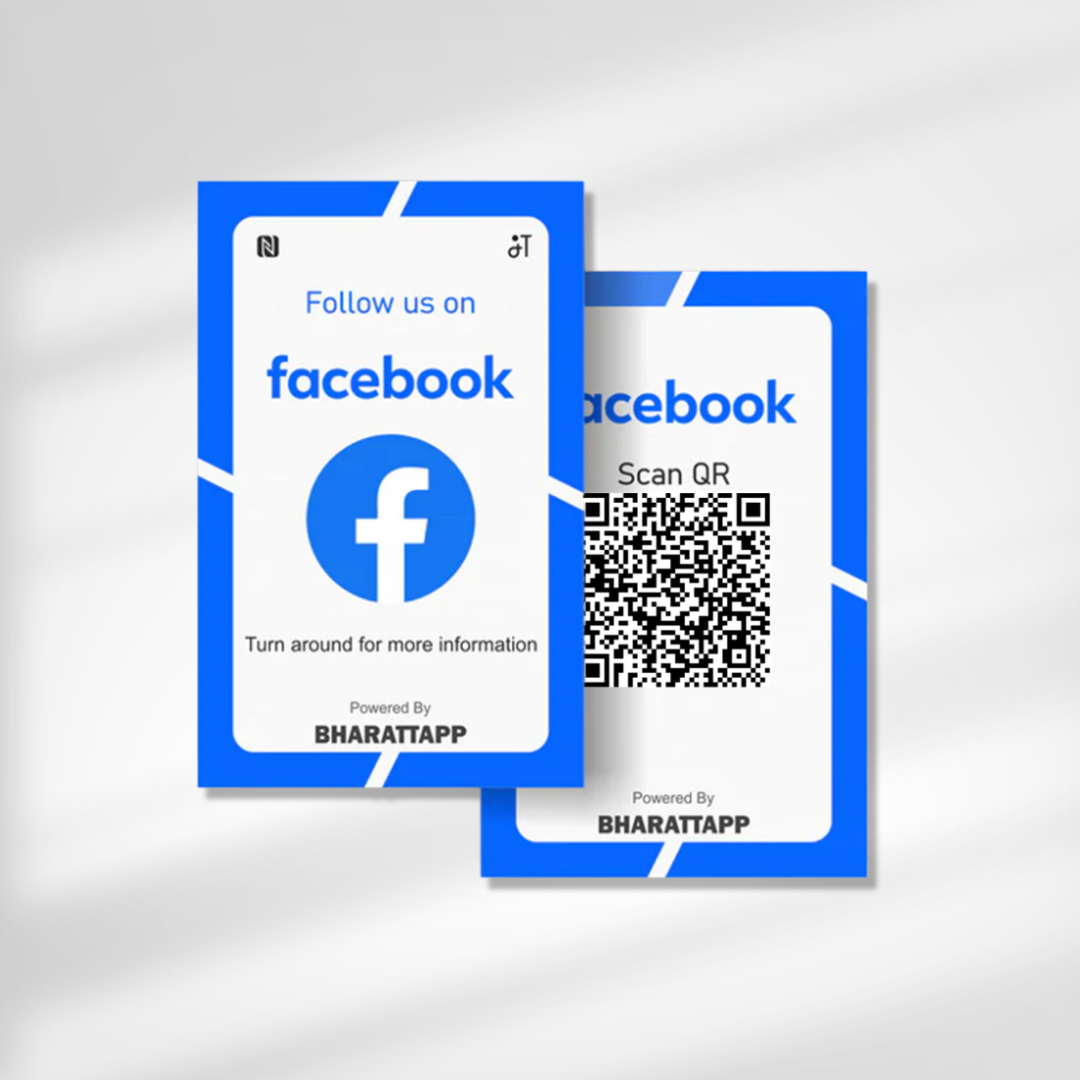 Facebook Social Media NFC QR Card