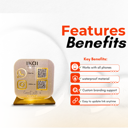 2 QR Round  Corner Shape Standee