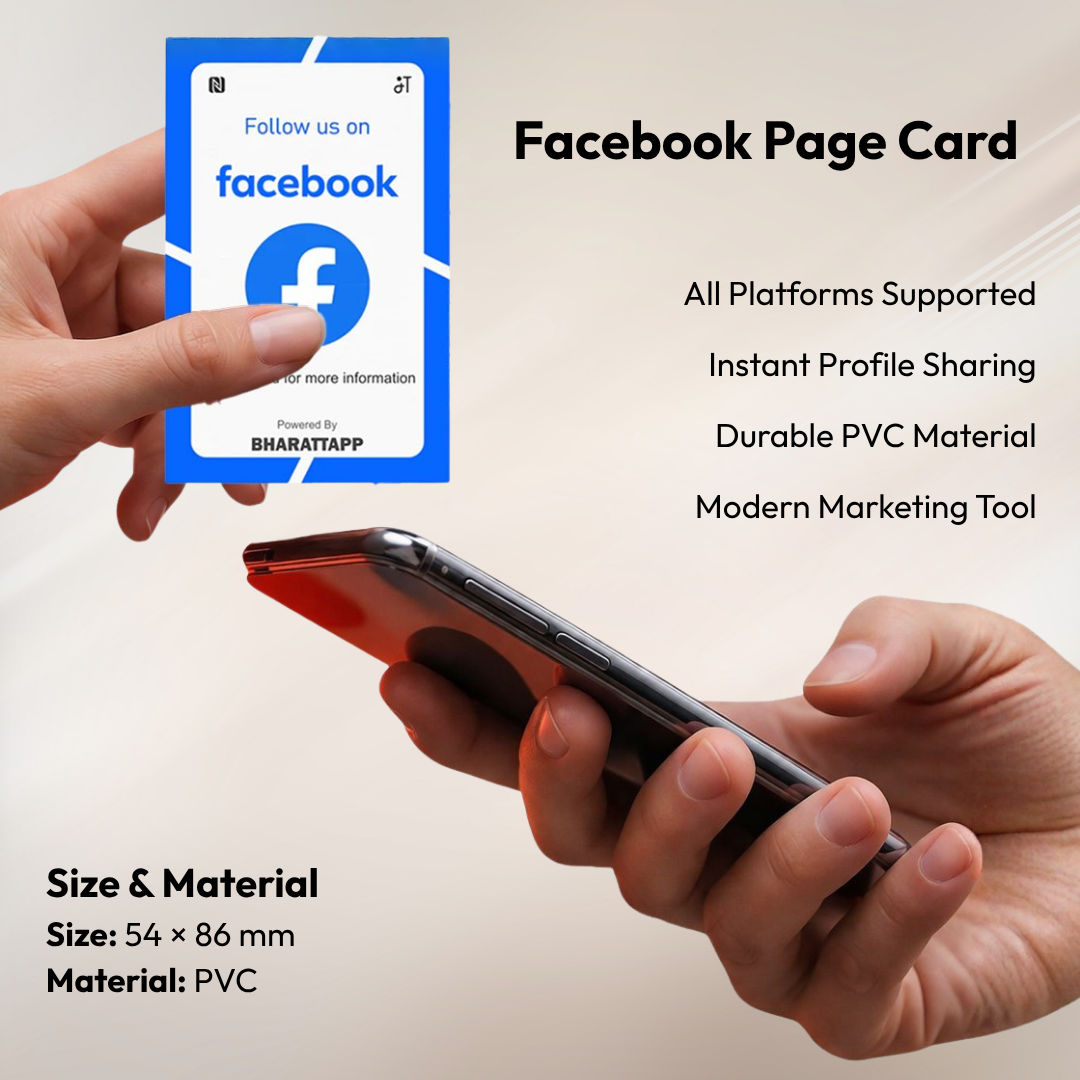 Facebook Social Media NFC QR Card