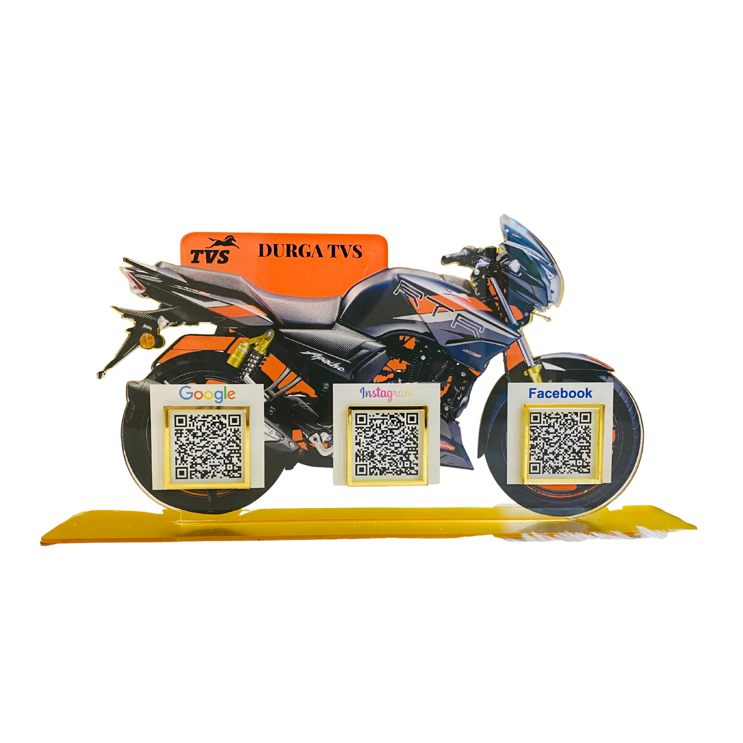 4 QR  Bike shape Standee