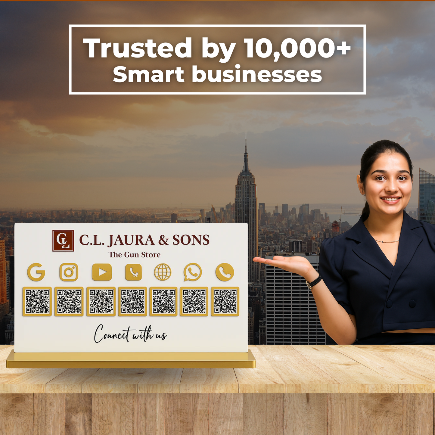 5QR Premium Standee - Landscape