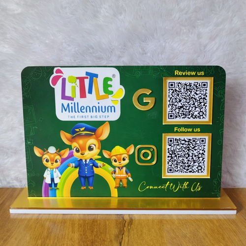 2 QR NFC Enabled Horizontal Standee For School Kindergarten Nursery Daycare Kids Learning Education