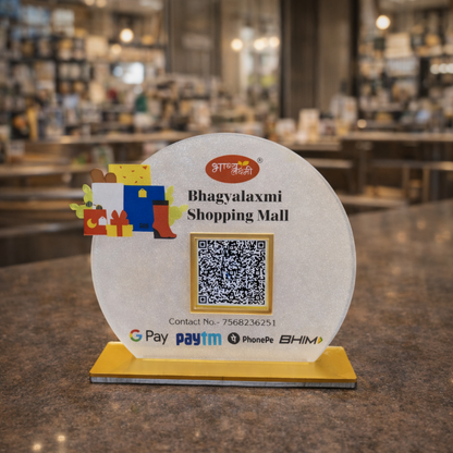 1 Qr Shopping Mall Oval Standee
