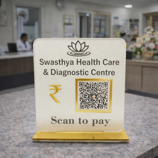 1 QR Frosted Payment Standee