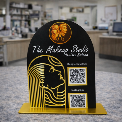 2 QR Standee For Salons