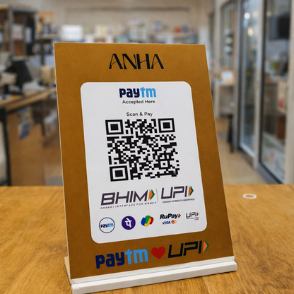 1 QR Payment Standee for Shop UPI Paytm Display