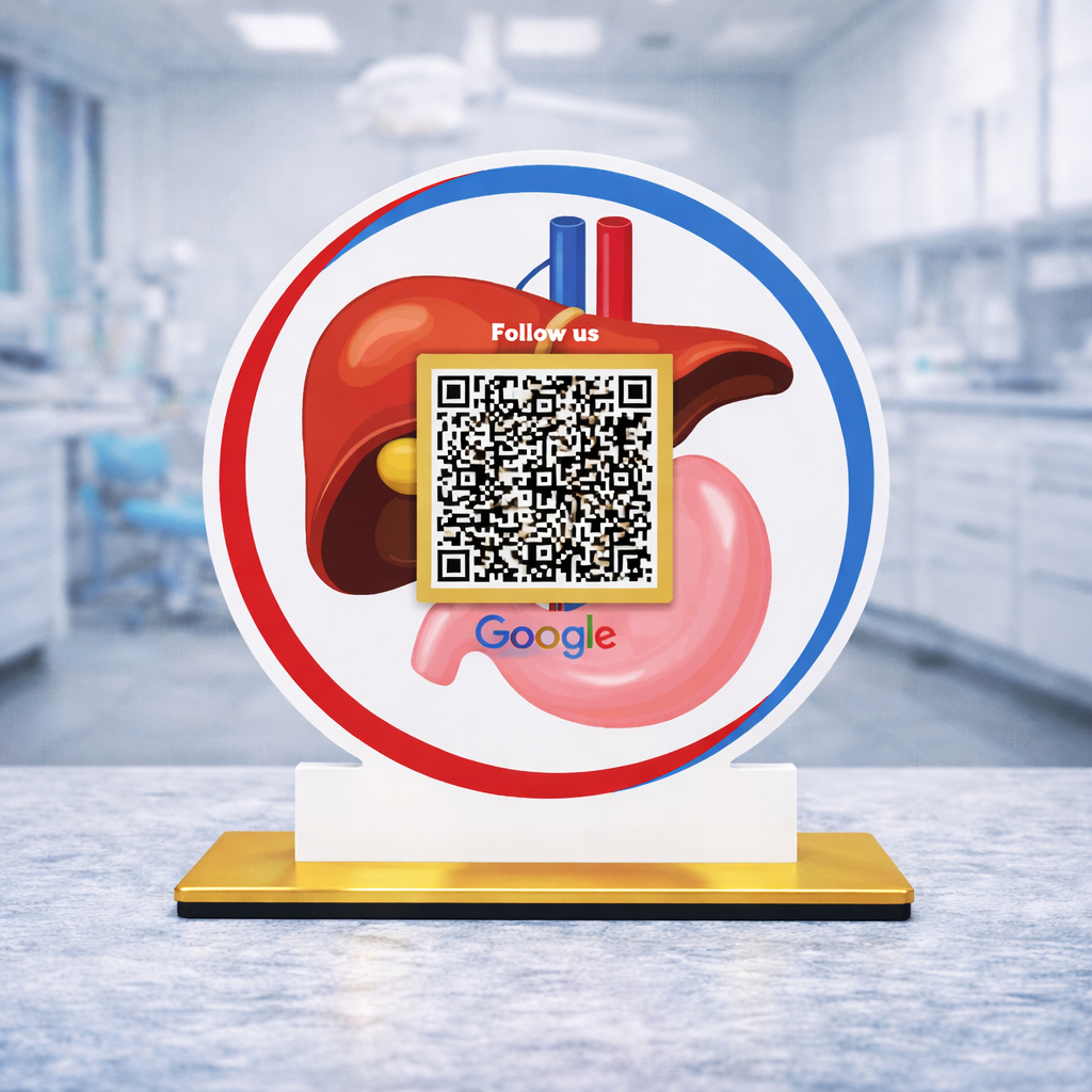 1 QR NFC Enabled Kidney Design Standee for Hospital