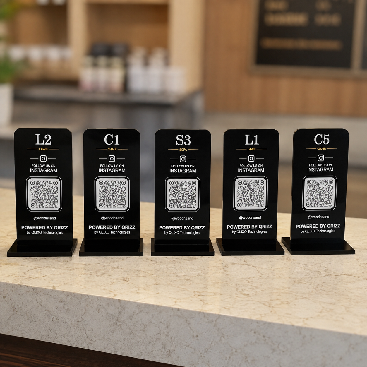1 QR NFC Enabled Table Top Standee For Restaurent Cafe Hote
