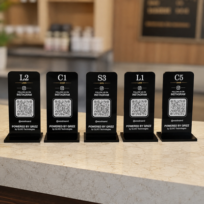 1 QR NFC Enabled Table Top Standee For Restaurent Cafe Hote