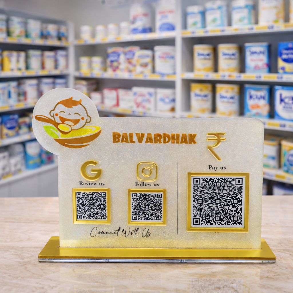 3 Qr Custom Baby Store Standee