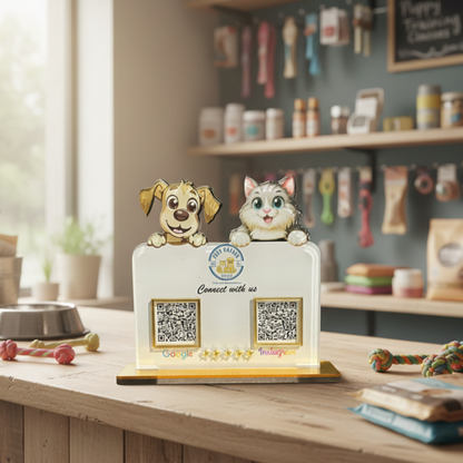 2 QR Pet Store Standee
