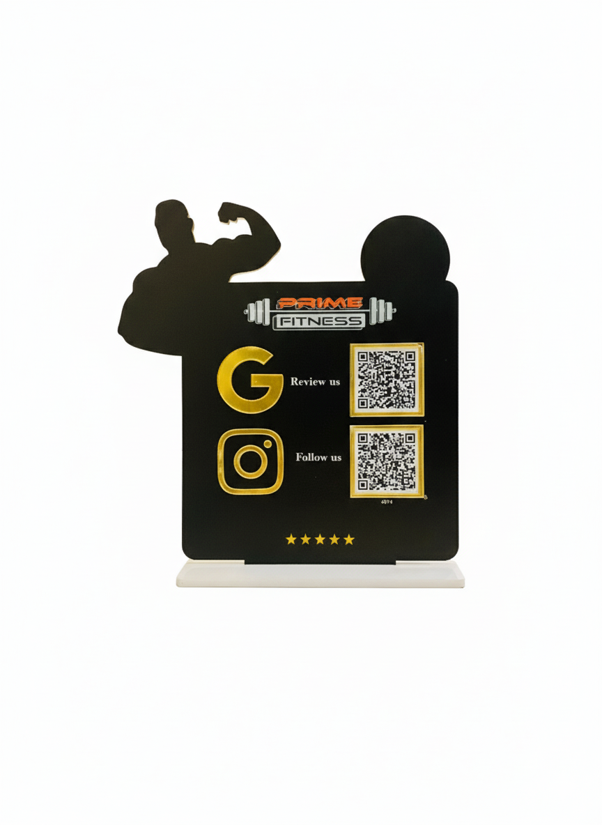 2 QR Gym Shape Standee